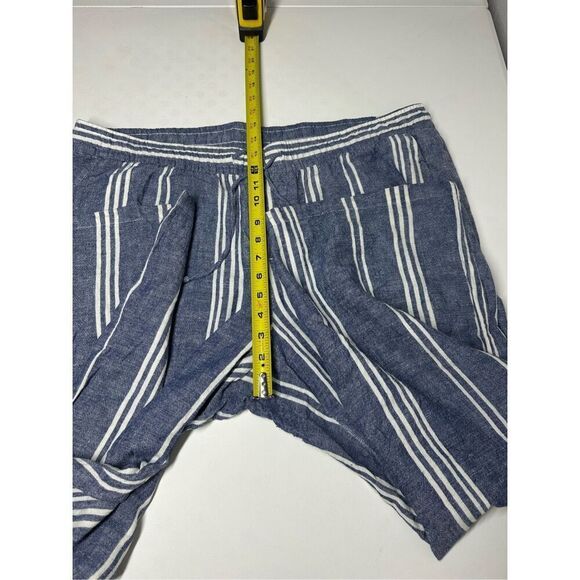 Old Navy Women’s Linen Blend Blue/White Striped Wide Leg" Pants Size XL - Picture 13 of 15
